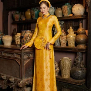 Áo dài Vàng Mai